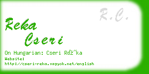 reka cseri business card